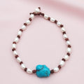 Pearls and turquoise stone necklace