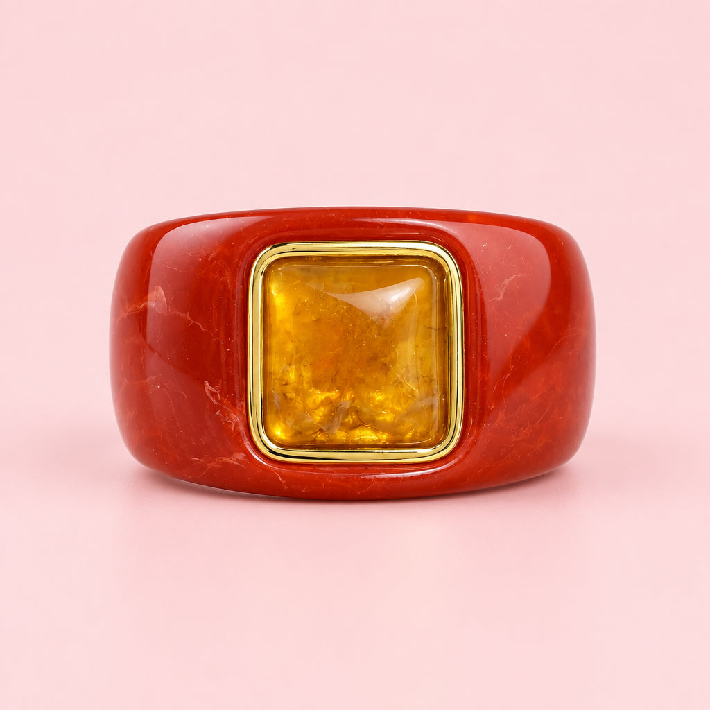 Bracciale massiccio in pietra resinata