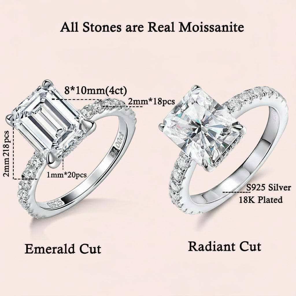 Emeral Cut Lab Diamond Ring