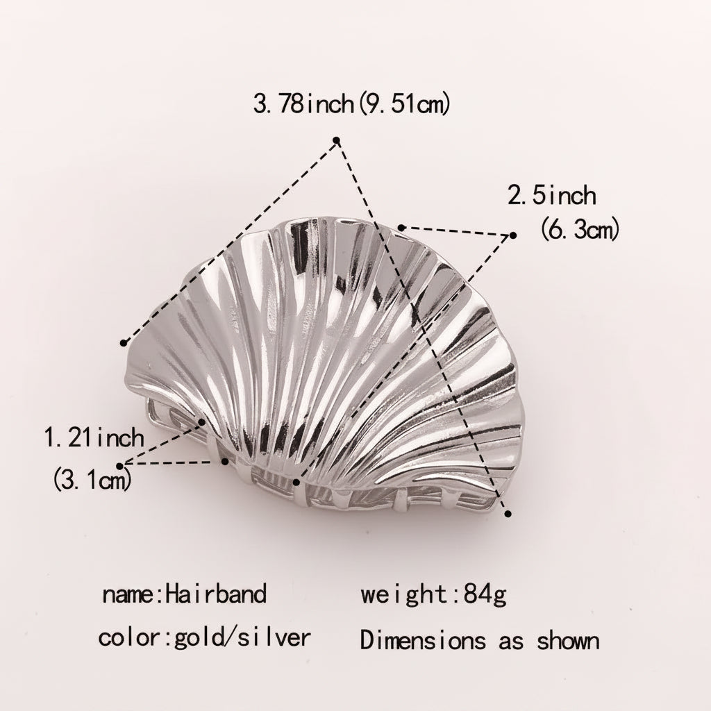 Shell Shape Hair Claw Clips