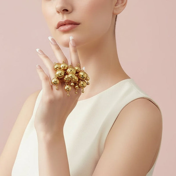 Statement Chunky Balls Ring
