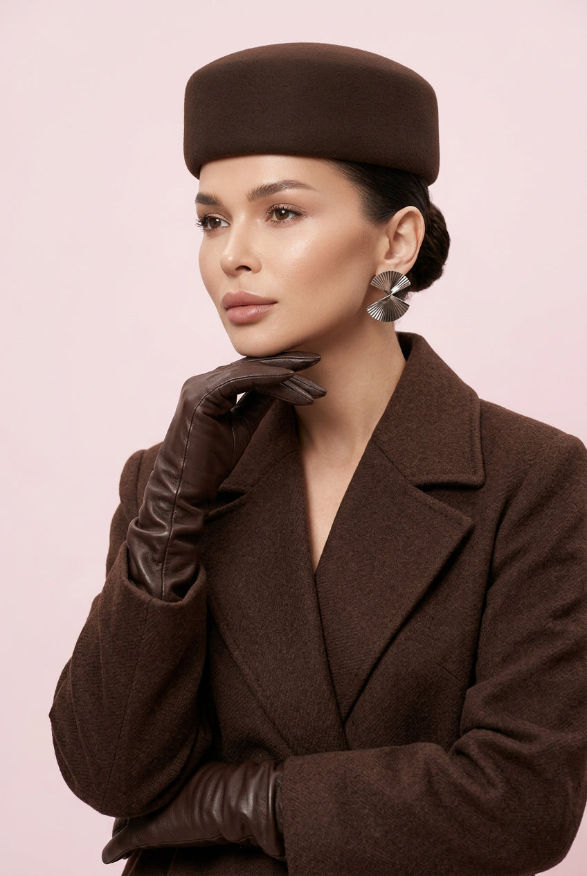 Pillbox Wool Hat