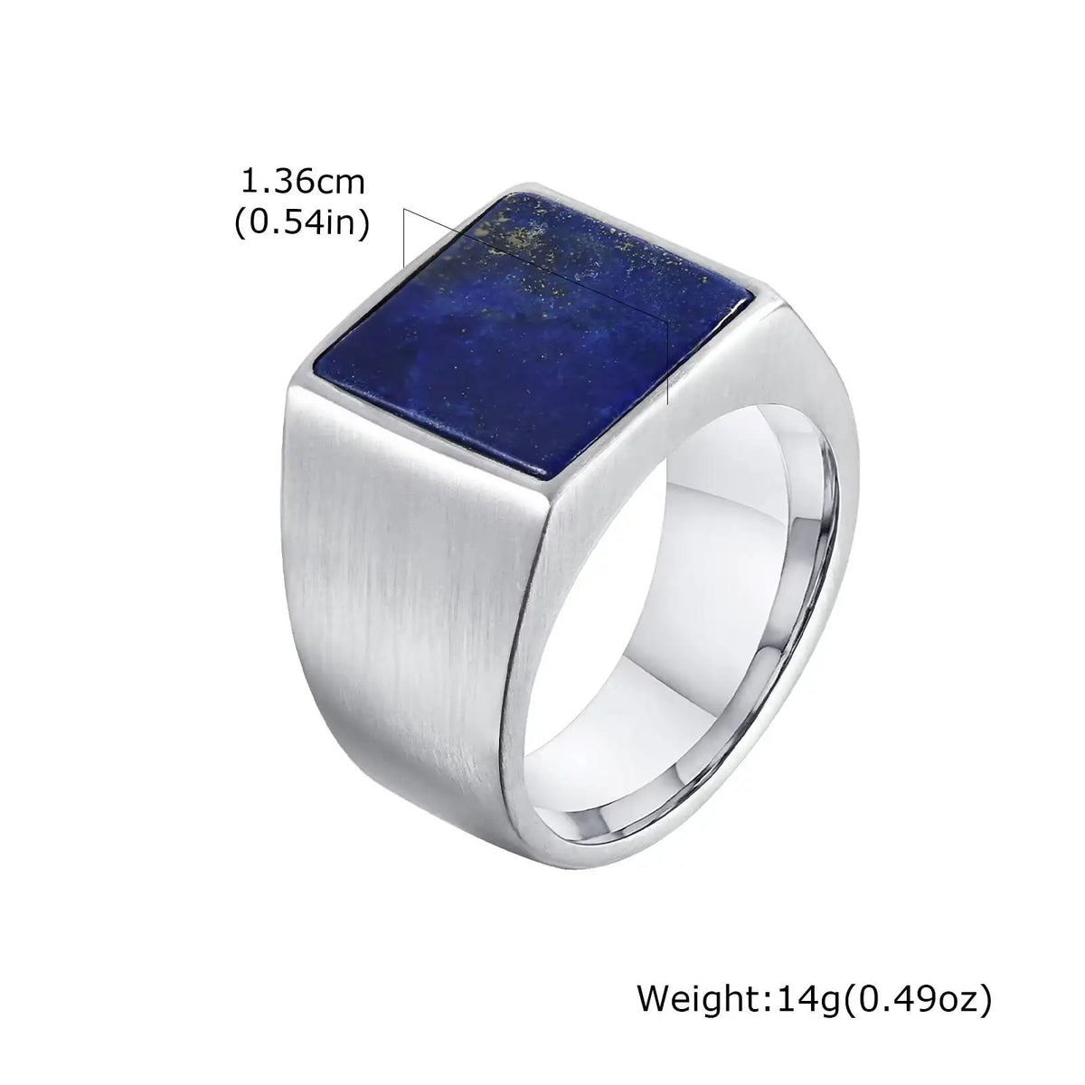 Lapis Lazuli Geometric Rings