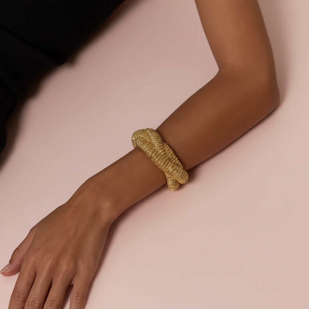 Statement Lava Textured Bracelet