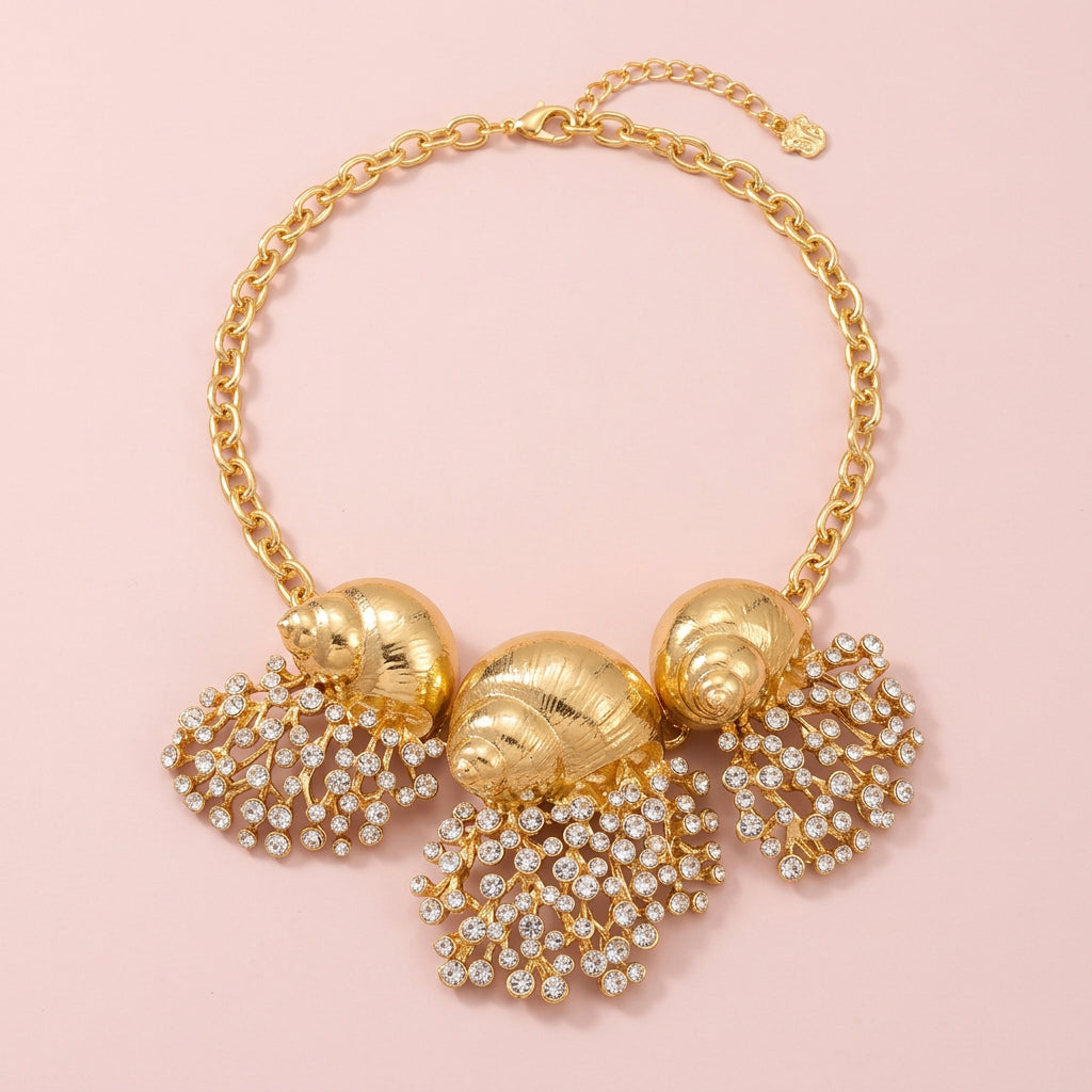 Sea Snail Shells Pendant Necklace