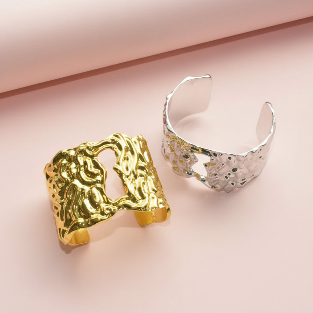 Key Lock Hole Cuff Bracelet