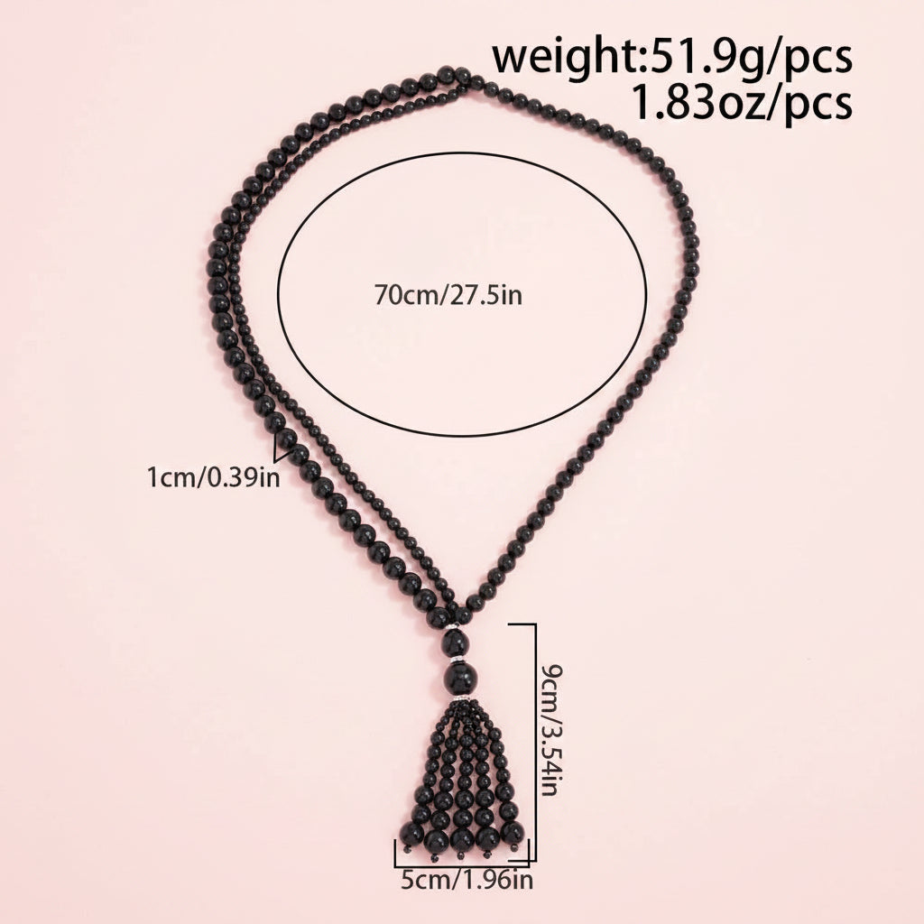 Beaded Tassel Necklace