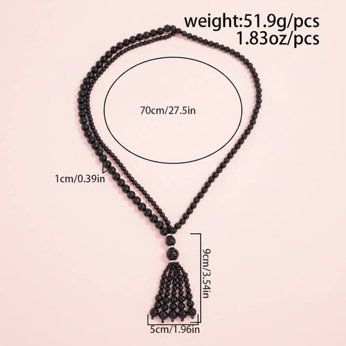 Beaded Tassel Necklace