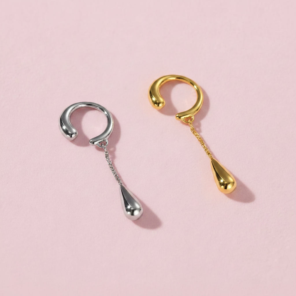 Teardrop Ear Cuff Earrings