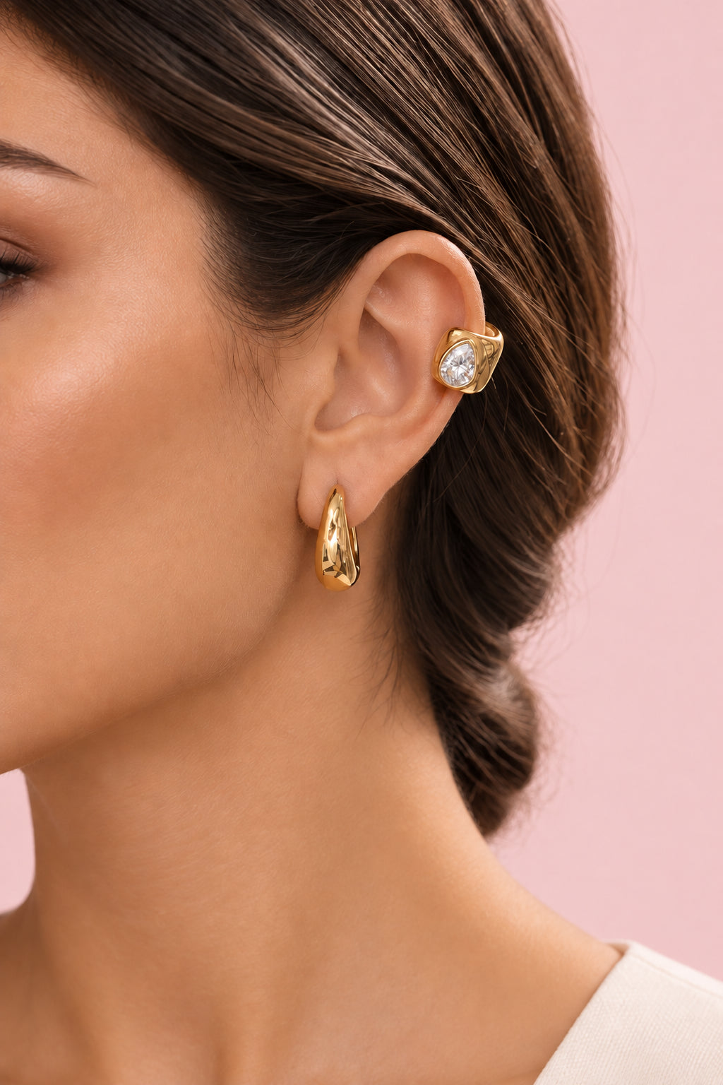 Water Drop Zircon Ear Cuffs & Earrings