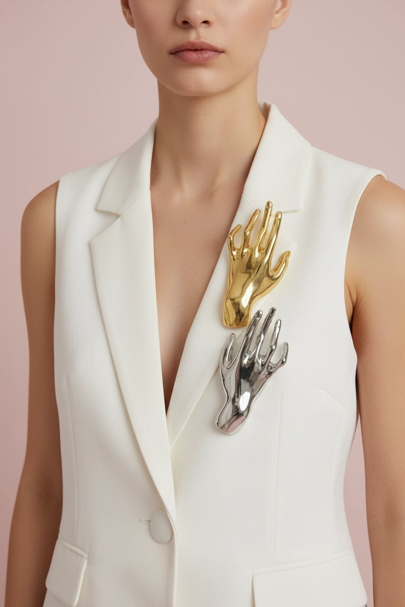 Hand Pin Brooch