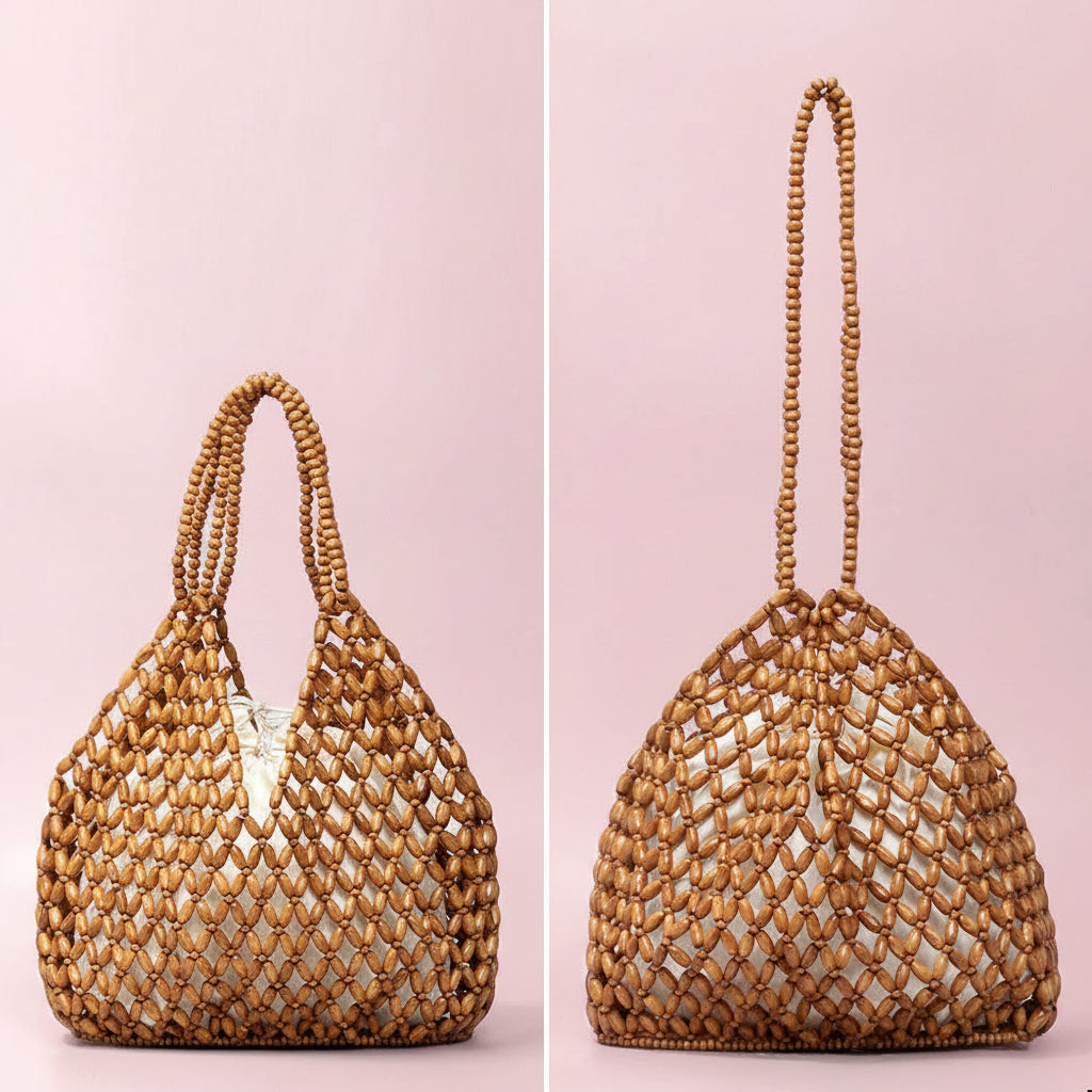 Handmade Woven Beaded Handbag