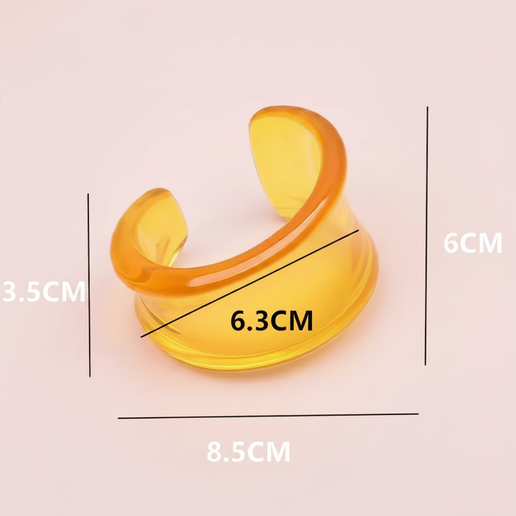 Irregular Acrylic Resin Open Bangles