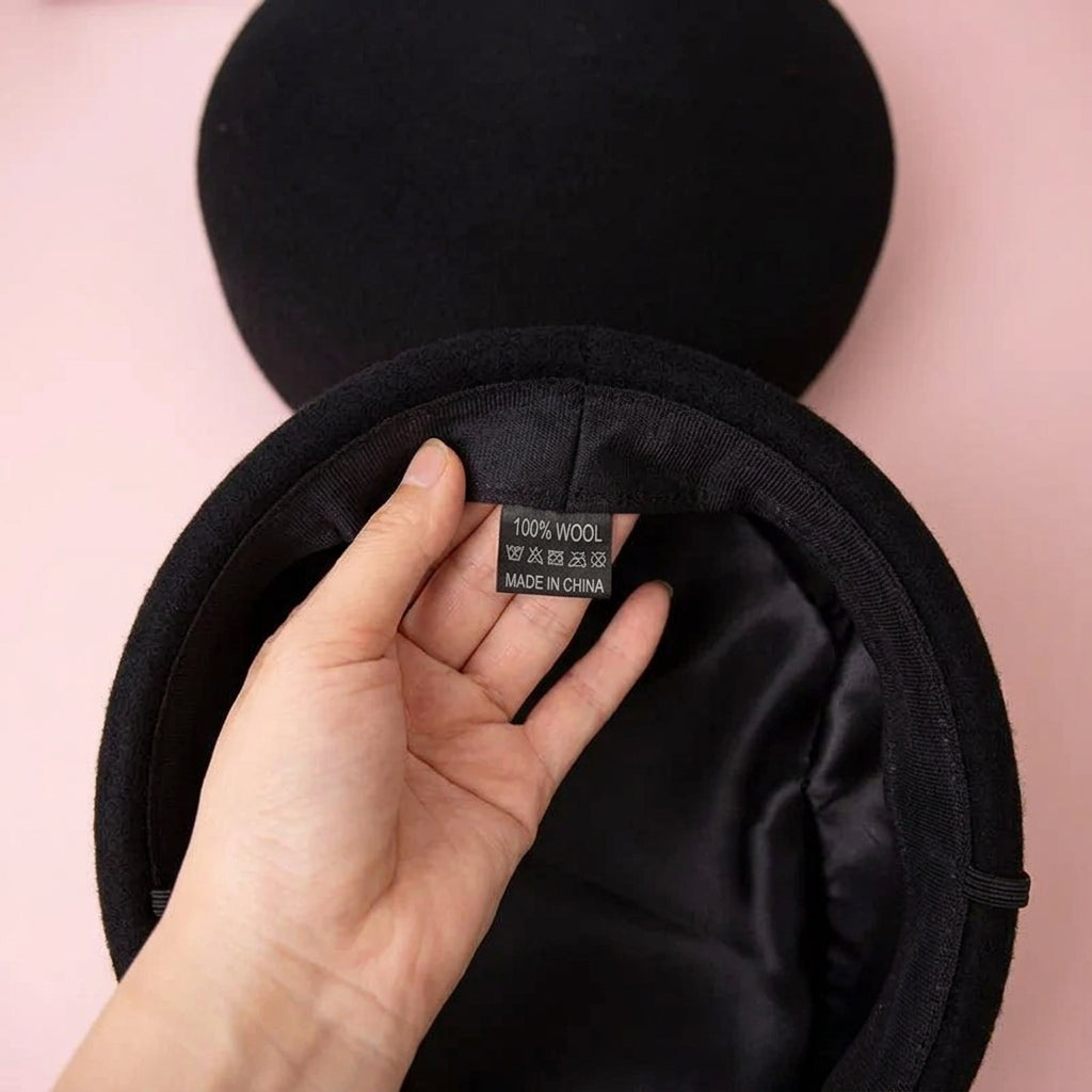 Pillbox Wool Hat