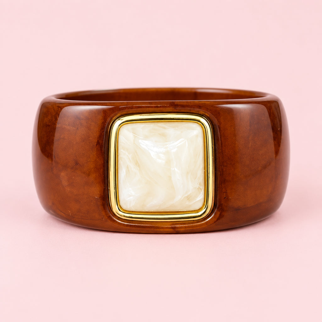 Bracciale massiccio in pietra resinata