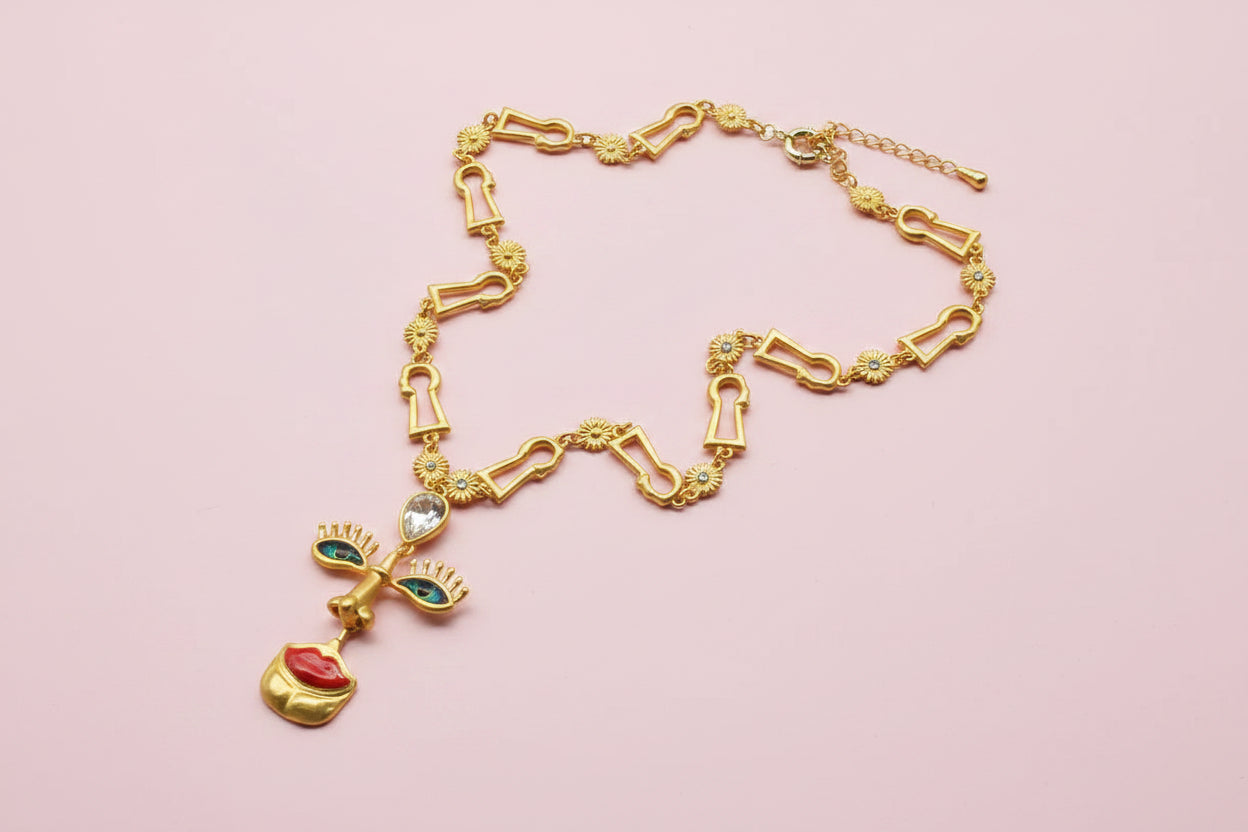 Eyes & Lips Necklace
