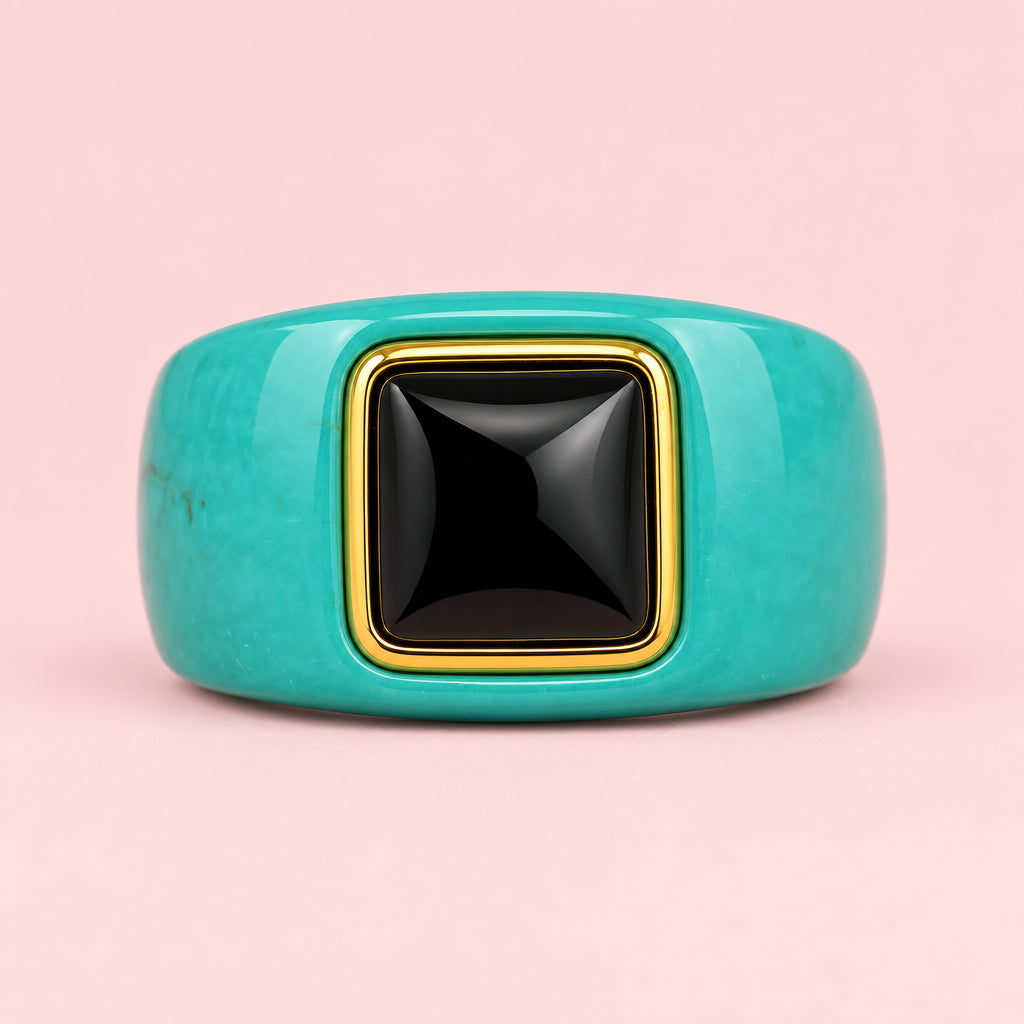 Bracciale massiccio in pietra resinata