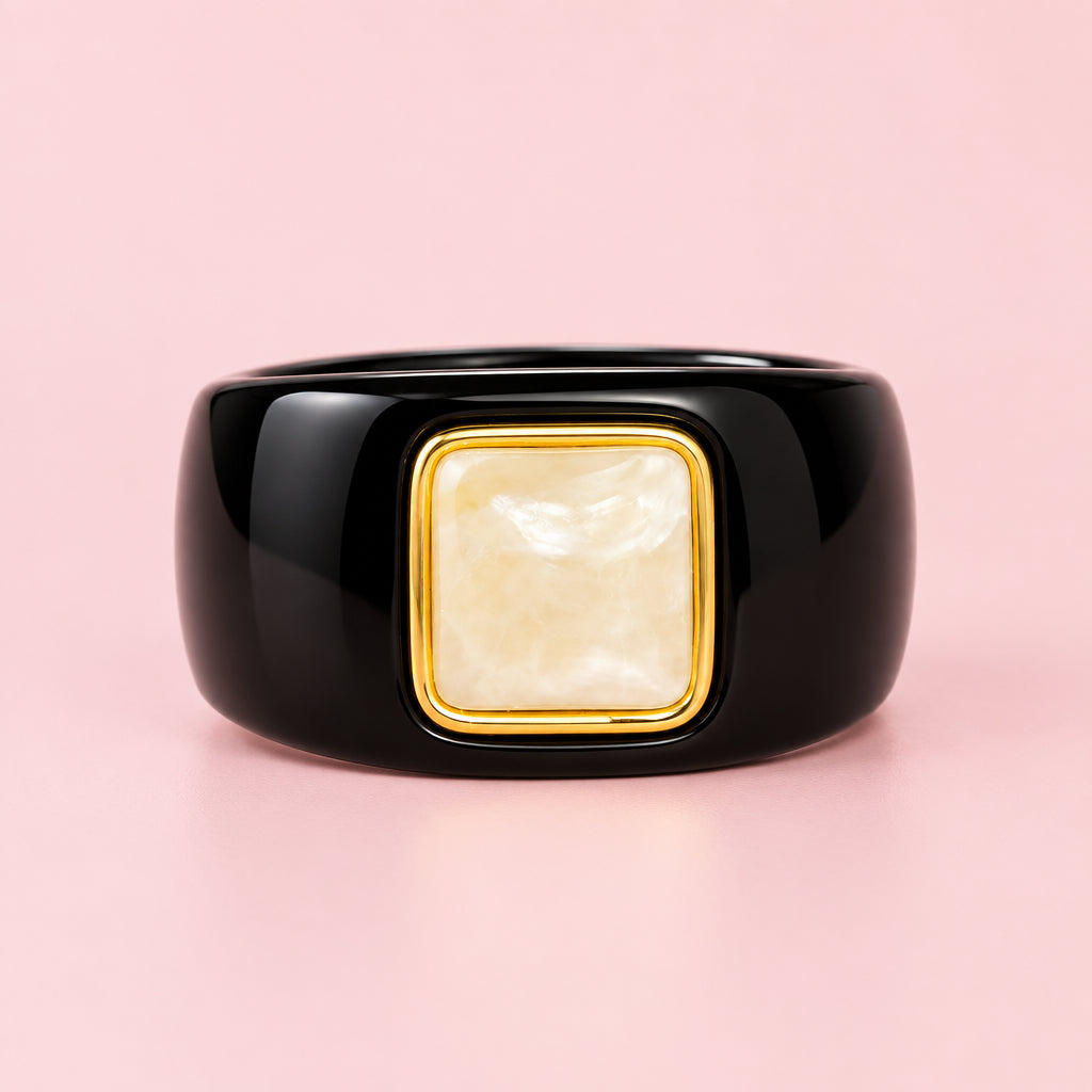 Bracciale massiccio in pietra resinata