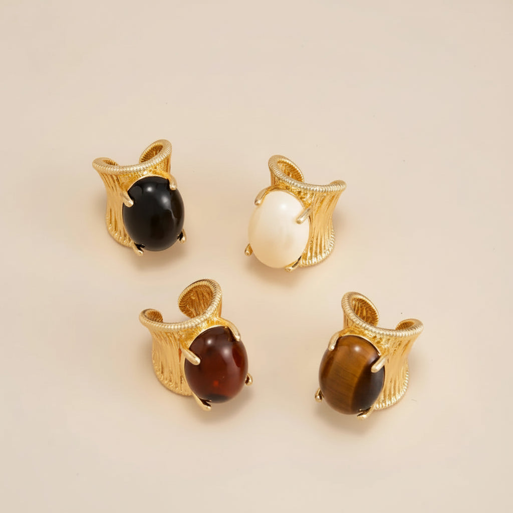 Statement Framed Stone Ring