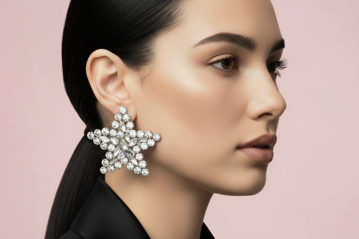 Rhinestone Star Earrings