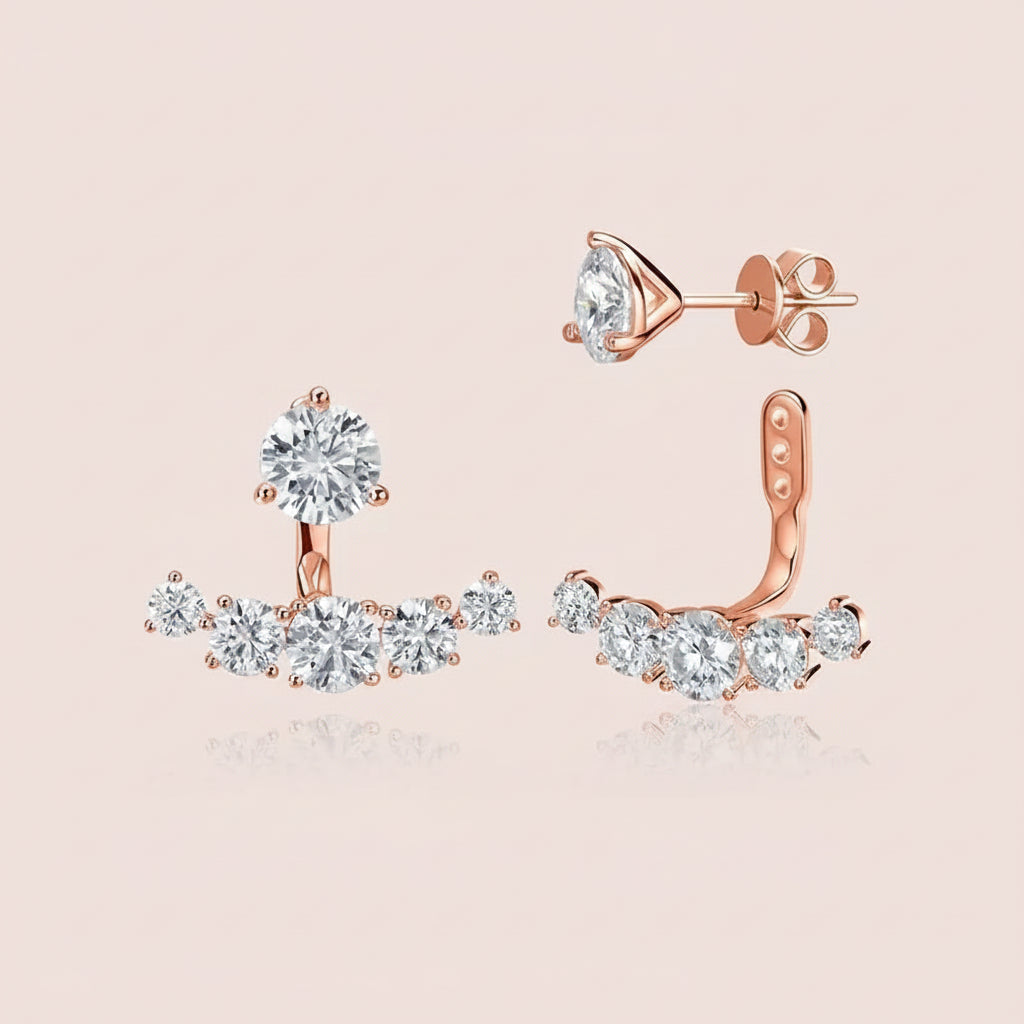 Lab Diamond Double Stud Earrings