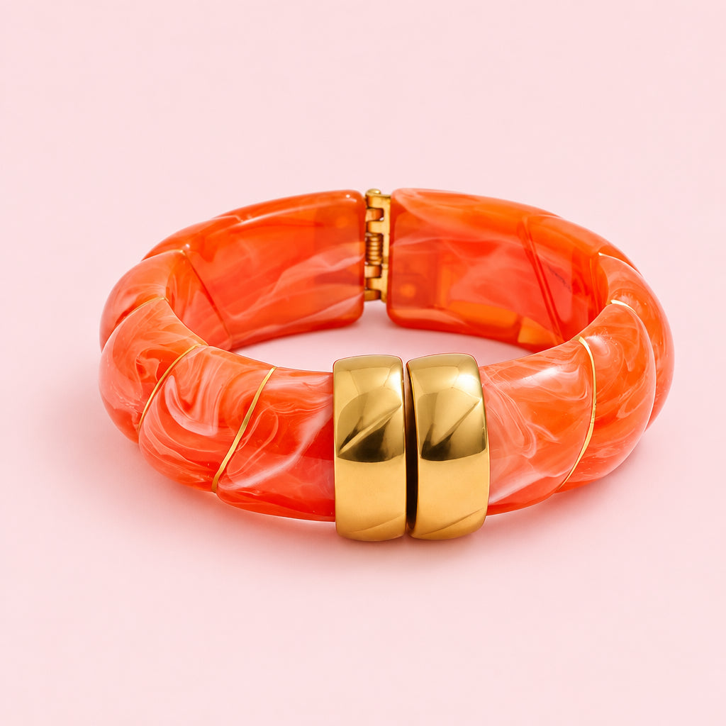 Bracciale rigido a maglie grosse