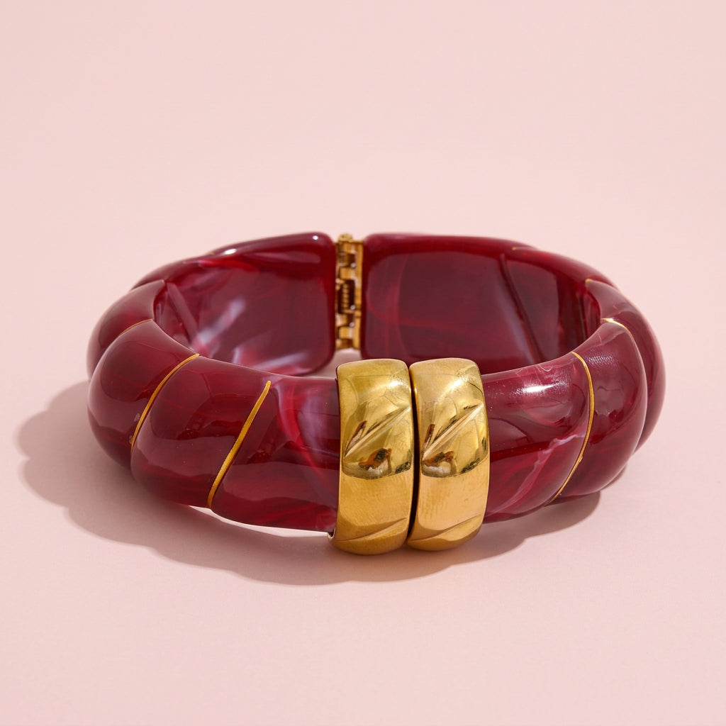 Bracciale rigido a maglie grosse