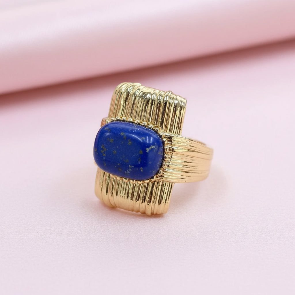 Turquoise Stone Baroque Ring