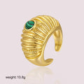 Striped Malaquite Ring