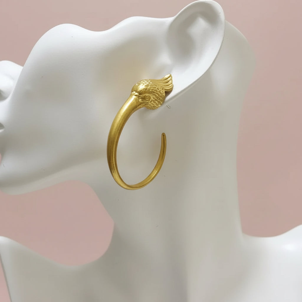 Bird Hoop Earrings