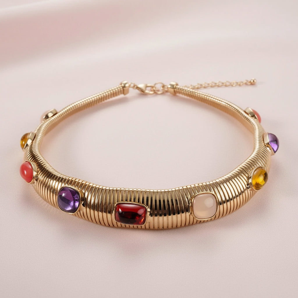 Stones Snake Necklace