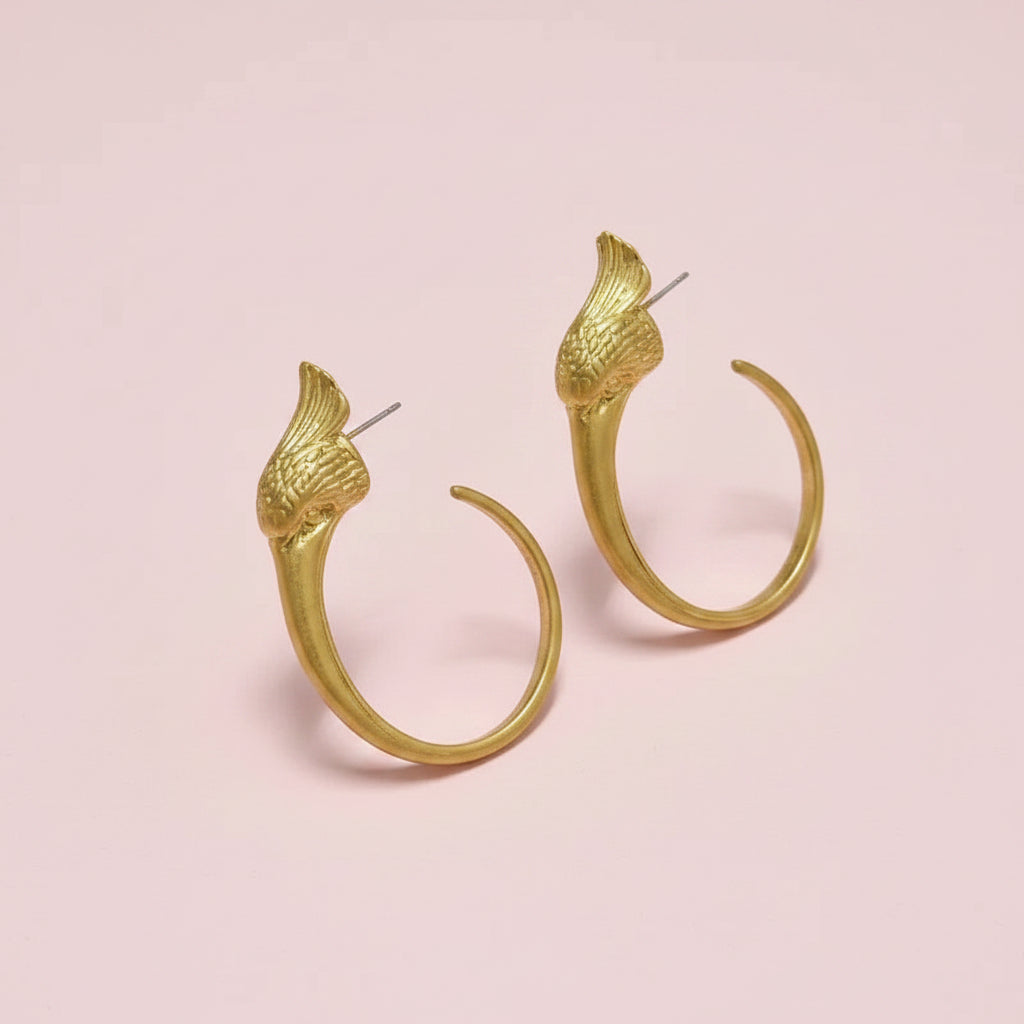 Bird Hoop Earrings