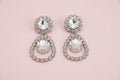 Rhinestone water drop dangle earrings