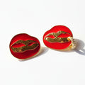Enamel Lips Pierce Earrings
