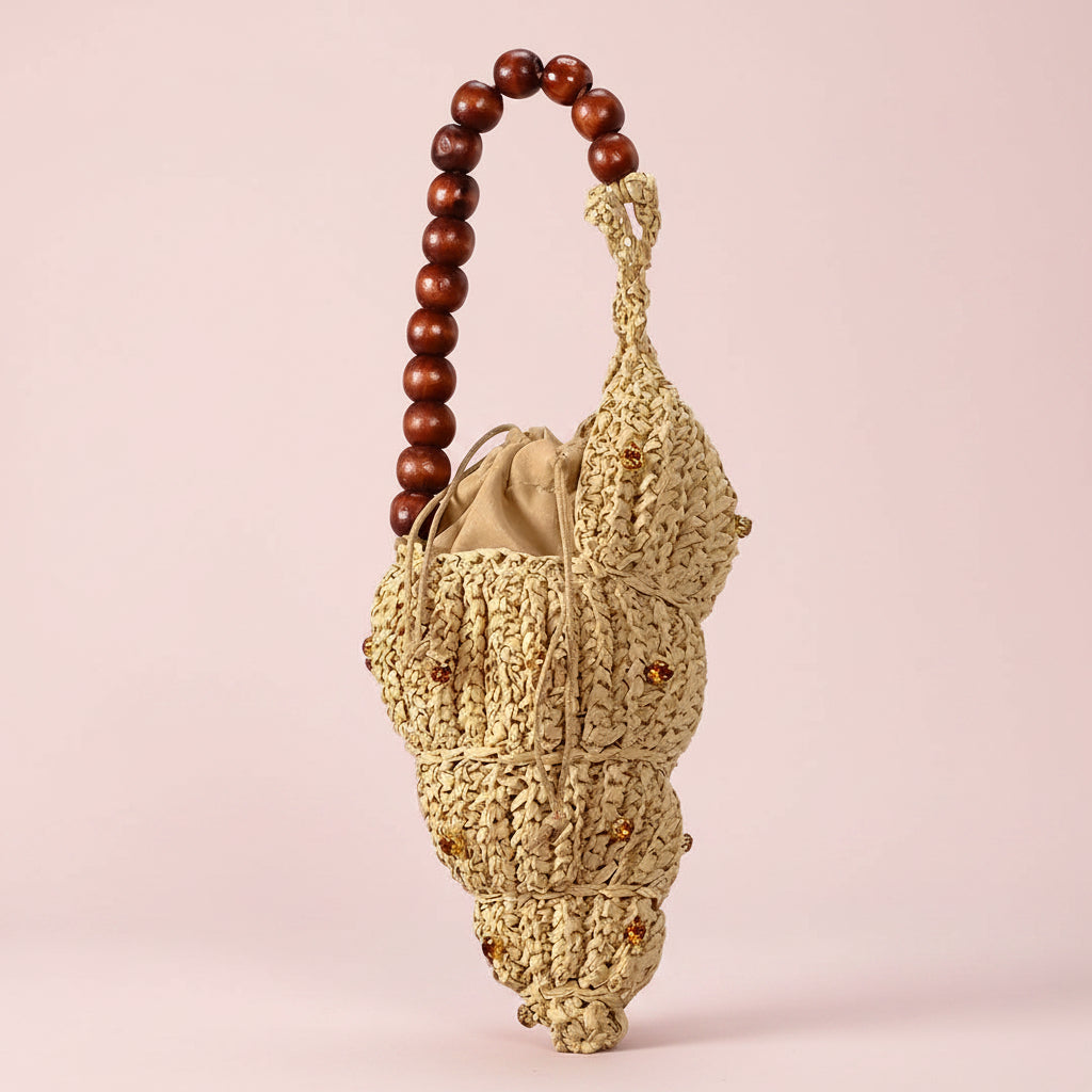 Conch Shape Straw Bag