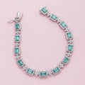 Aquamarine Diamond Bangle Bracelet