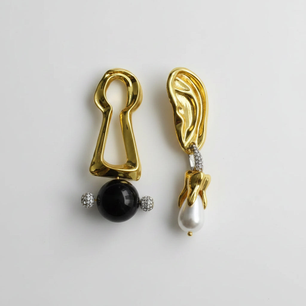 Keyhole and Ear Earrings