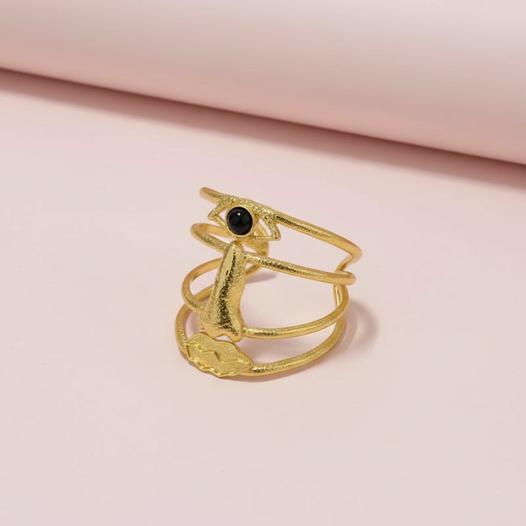 Nose Eyes Lip Cuff Bracelet