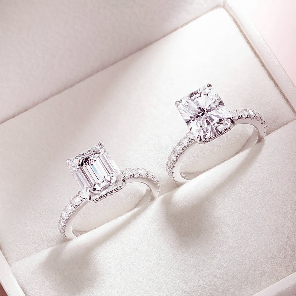 Emeral Cut Lab Diamond Ring